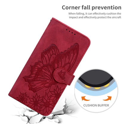 Retro Skin Feel Butterflies Embossing Horizontal Flip Leather Case with Holder & Card Slots & Wallet