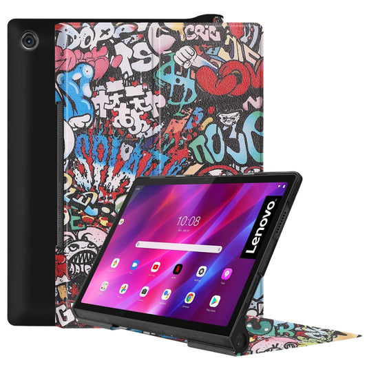 Custer Texture Coloured Drawing Pattern Horizontal Flip PU Leather Case with Holder & Sleep / Wake-up Function
