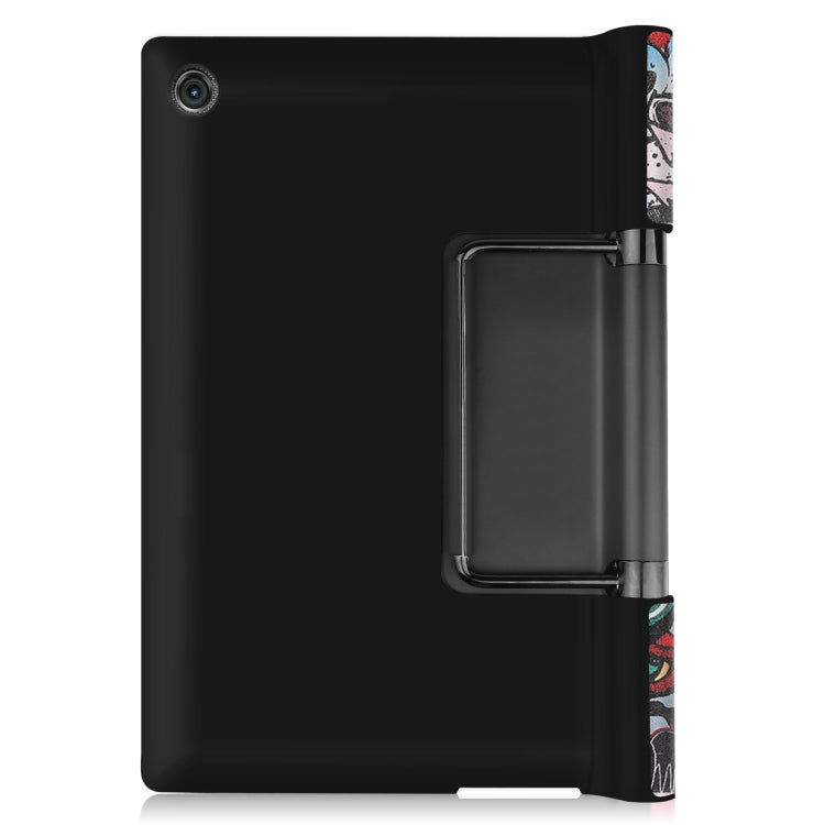 Custer Texture Coloured Drawing Pattern Horizontal Flip PU Leather Case with Holder & Sleep / Wake-up Function