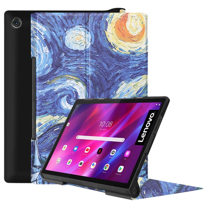 Custer Texture Coloured Drawing Pattern Horizontal Flip PU Leather Case with Holder & Sleep / Wake-up Function