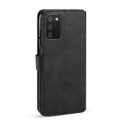 DG.MING Retro Oil Side Horizontal Flip Leather Case with Holder & Card Slots & Wallet, Compatible with Samsung Galaxy A03s 166mm