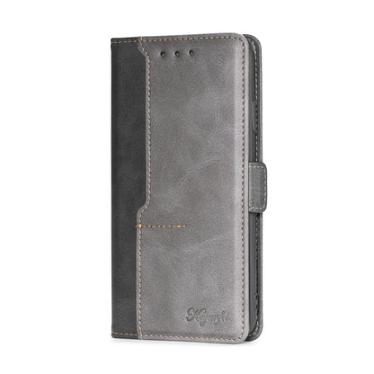 Retro Texture Contrast Color Buckle Horizontal Flip Leather Phone Case with Holder, Compatible with Google Pixel 5a 5G
