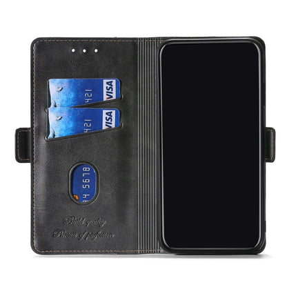 Retro Texture Contrast Color Buckle Horizontal Flip Leather Phone Case with Holder, Compatible with Google Pixel 5