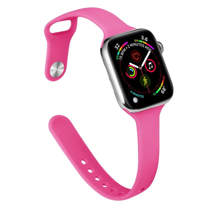 Slimming Silicone Replacement Watchband Compatible with Apple Watch Series, 7 41mm / 6&SE&5&4 40mm / 3&2&1 38mm