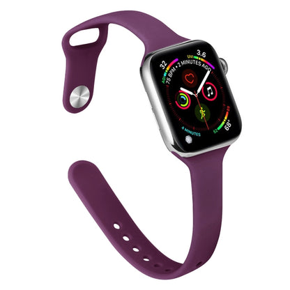 Slimming Silicone Replacement Watchband Compatible with Apple Watch Series, 7 41mm / 6&SE&5&4 40mm / 3&2&1 38mm