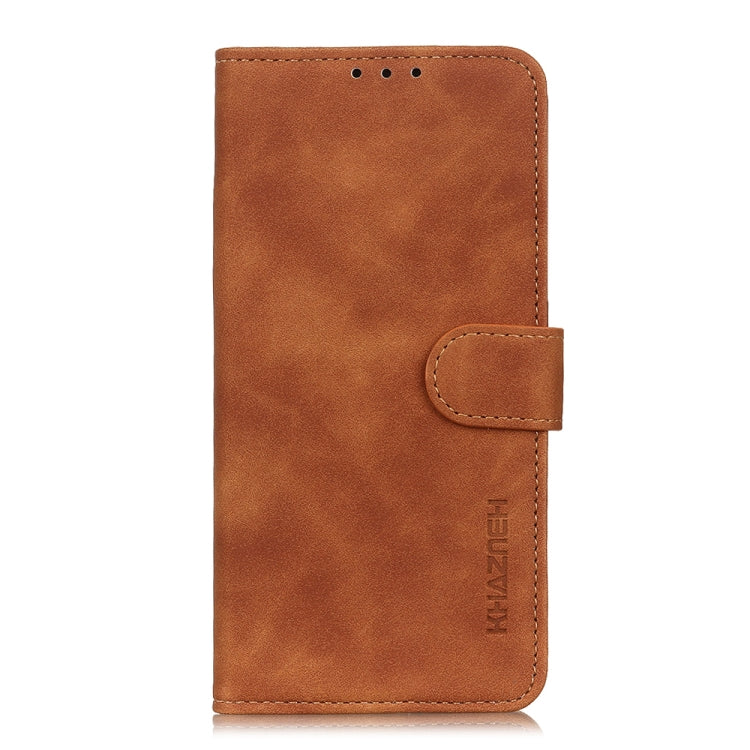 KHAZNEH Retro Texture Horizontal Flip Leather Phone Case, Compatible with Motorola Moto E40/E20/E30