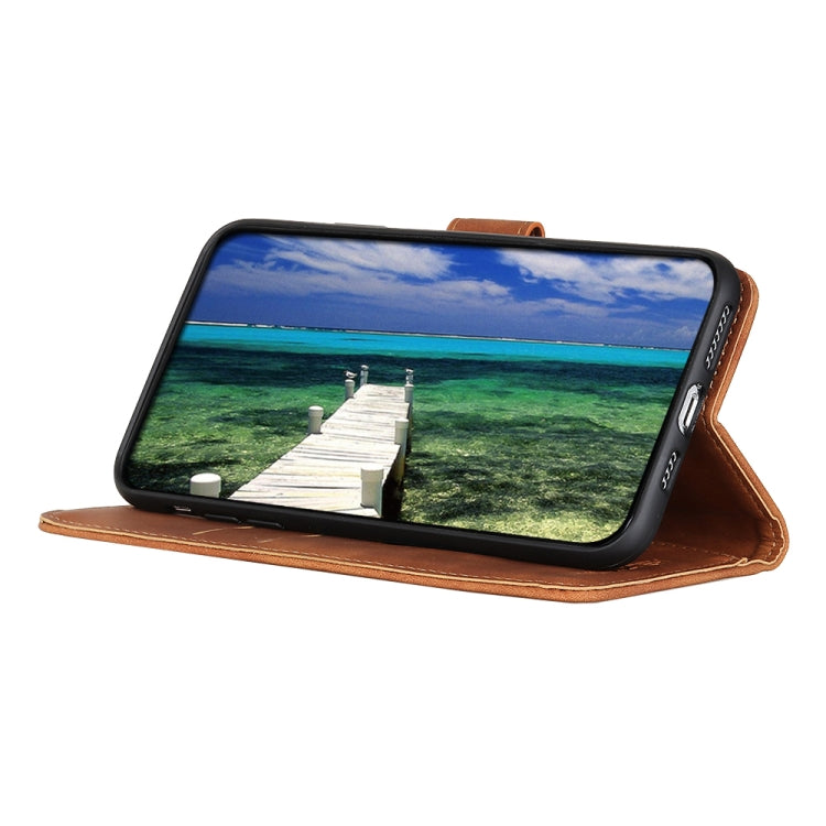 KHAZNEH Retro Texture Horizontal Flip Leather Phone Case, Compatible with Motorola Moto E40/E20/E30