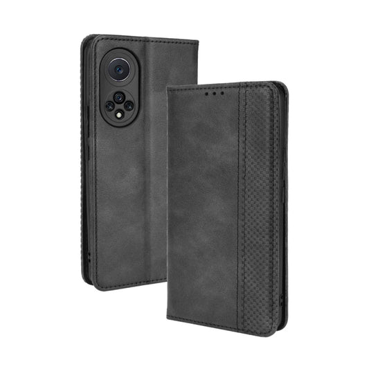 Magnetic Buckle Retro Crazy Horse Texture Horizontal Flip Phone Leather Case with Holder & Card Slots & Photo Frame, Compatible with Huawei nova 9