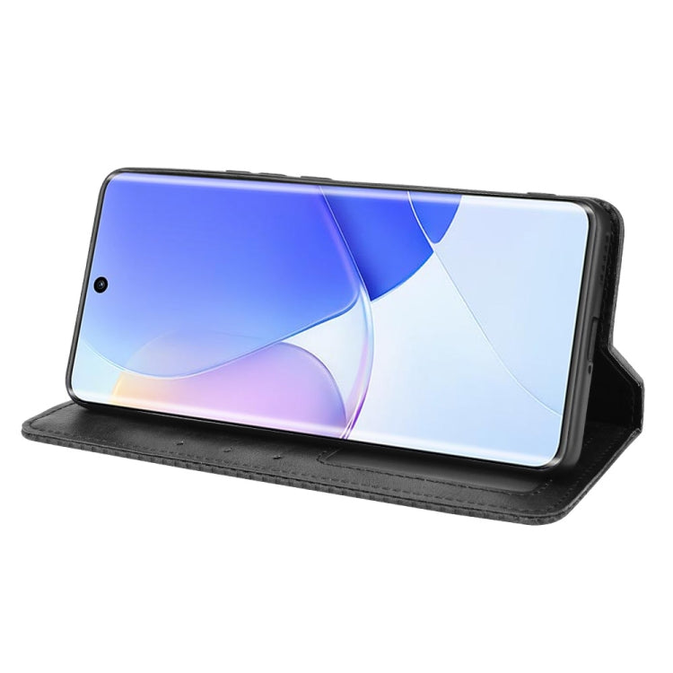 Magnetic Buckle Retro Crazy Horse Texture Horizontal Flip Phone Leather Case with Holder & Card Slots & Photo Frame, Compatible with Huawei nova 9