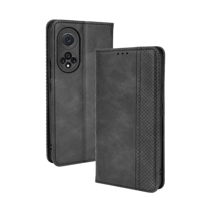 Magnetic Buckle Retro Crazy Horse Texture Horizontal Flip Phone Leather Case with Holder & Card Slots & Photo Frame, Compatible with Huawei nova 9 Pro / Honor 50 Pro