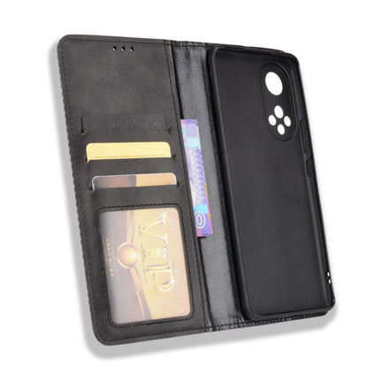 Magnetic Buckle Retro Crazy Horse Texture Horizontal Flip Phone Leather Case with Holder & Card Slots & Photo Frame, Compatible with Huawei nova 9 Pro / Honor 50 Pro