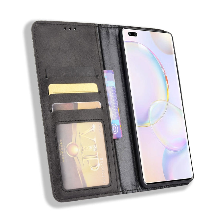 Magnetic Buckle Retro Crazy Horse Texture Horizontal Flip Phone Leather Case with Holder & Card Slots & Photo Frame, Compatible with Huawei nova 9 Pro / Honor 50 Pro