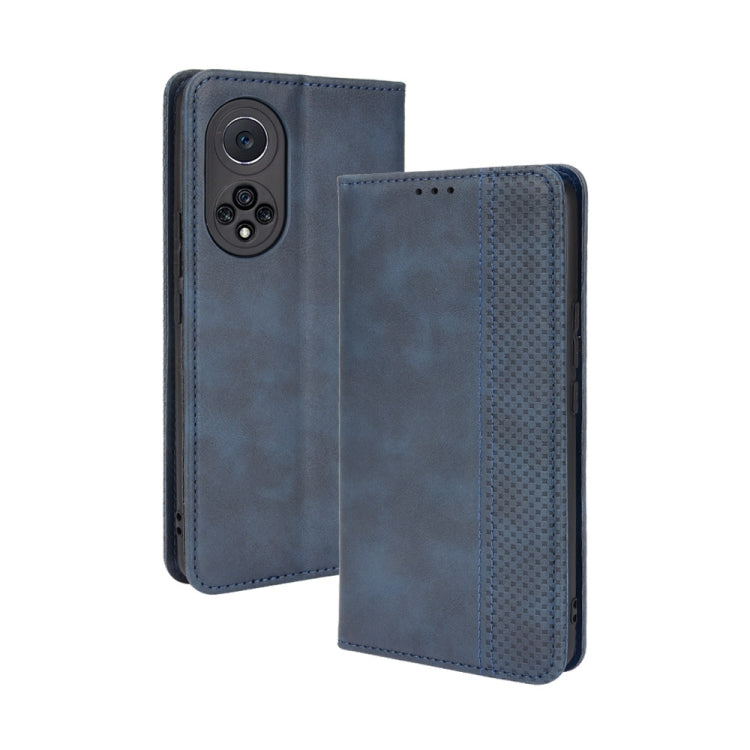 Magnetic Buckle Retro Crazy Horse Texture Horizontal Flip Phone Leather Case with Holder & Card Slots & Photo Frame, Compatible with Huawei nova 9 Pro / Honor 50 Pro
