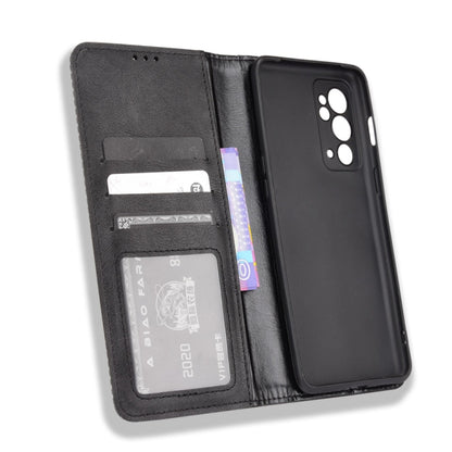 Magnetic Buckle Retro Crazy Horse Texture Horizontal Flip Phone Leather Case with Holder & Card Slots & Photo Frame
