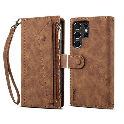 Retro Frosted Horizontal Flip Leather Phone Case with Holder & Card Slot & Wallet & Zipper Pocket & Lanyard