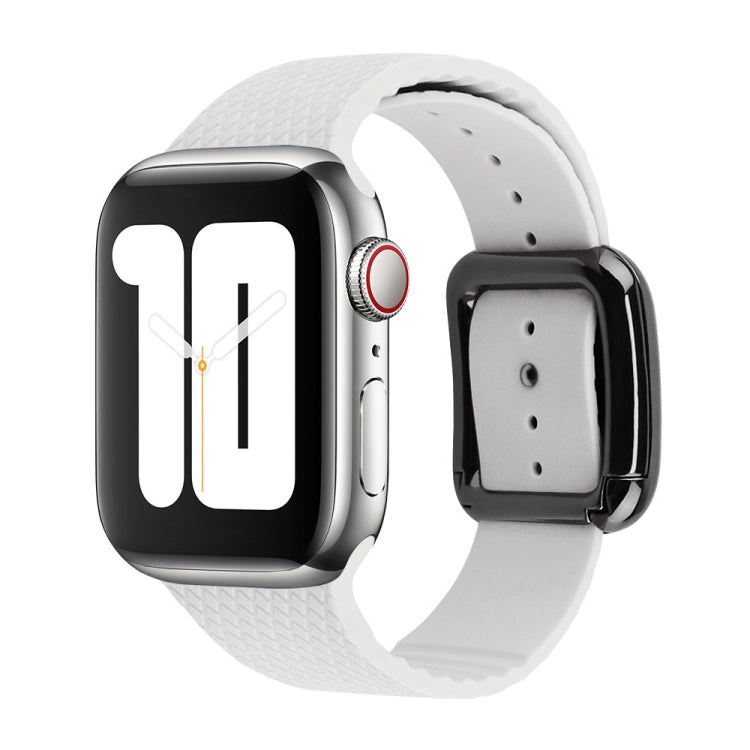 Black Buckle Silicone Watchband Compatible with Apple Watch Series, 7 41mm / 6&SE&5&4 40mm / 3&2&1 38mm