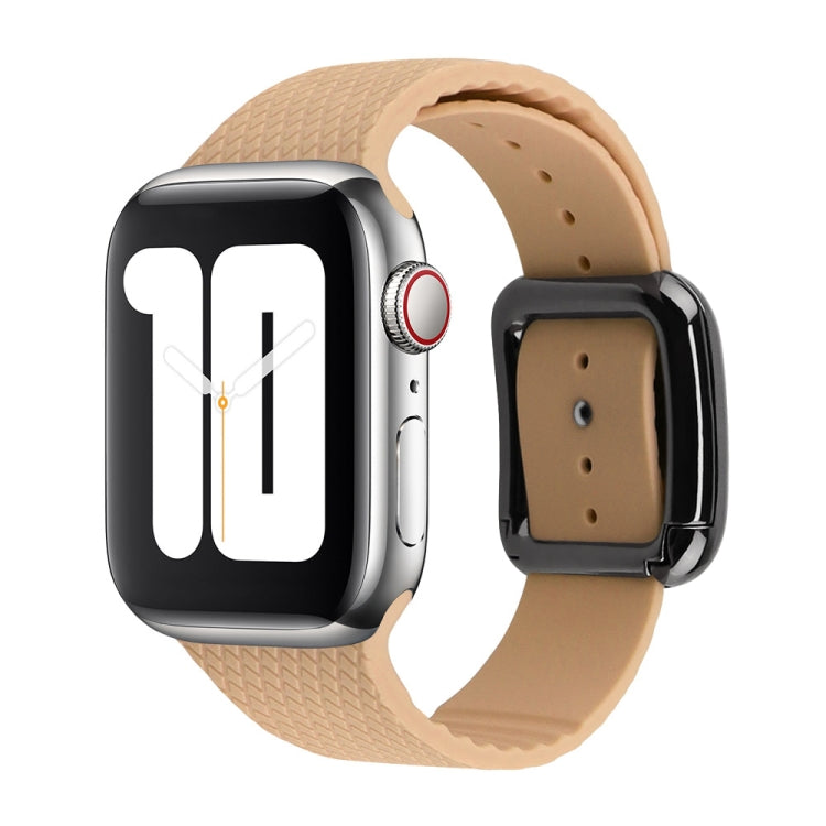 Black Buckle Silicone Watchband Compatible with Apple Watch Series, 7 41mm / 6&SE&5&4 40mm / 3&2&1 38mm