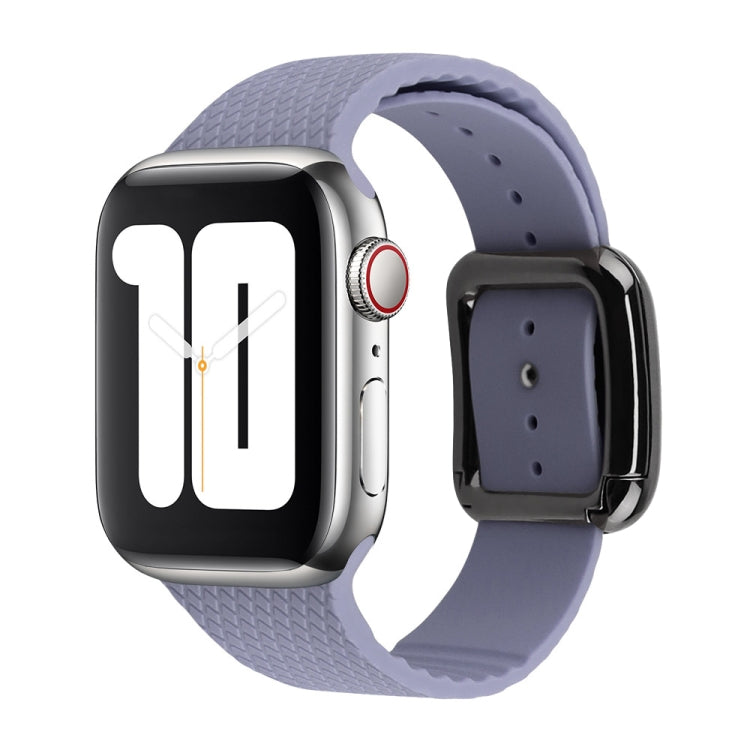 Black Buckle Silicone Watchband Compatible with Apple Watch Series, 7 41mm / 6&SE&5&4 40mm / 3&2&1 38mm