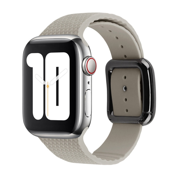 Black Buckle Silicone Watchband Compatible with Apple Watch Series, 7 41mm / 6&SE&5&4 40mm / 3&2&1 38mm