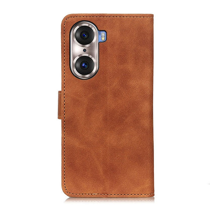 KHAZNEH Retro Texture Horizontal Flip Leather Phone Case, Compatible with Huawei Honor 60 Pro