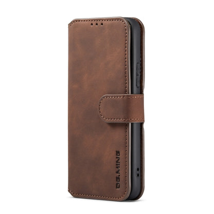 DG.MING Retro Oil Side Horizontal Flip Leather Case with Holder & Card Slots & Wallet, Compatible with Samsung Galaxy S22+
