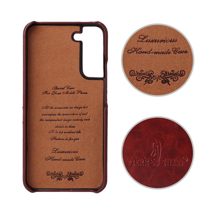 Fierre Shann Retro Oil Wax Texture PU Leather Phone Case with Card Slots