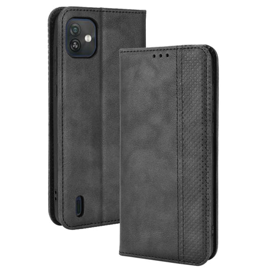 Magnetic Buckle Retro Crazy Horse Leather Phone Case, Compatible with Wiko Y82