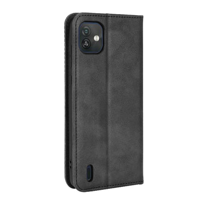 Magnetic Buckle Retro Crazy Horse Leather Phone Case, Compatible with Wiko Y82