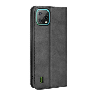 Magnetic Buckle Retro Crazy Horse Leather Phone Case, Compatible with Blackview A55