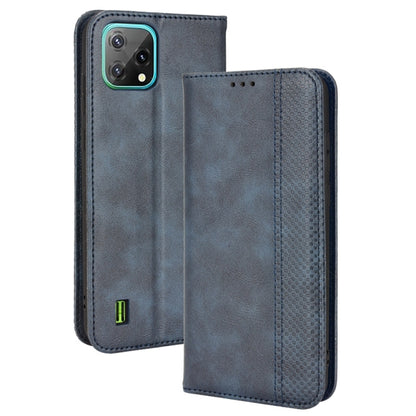 Magnetic Buckle Retro Crazy Horse Leather Phone Case, Compatible with Blackview A55