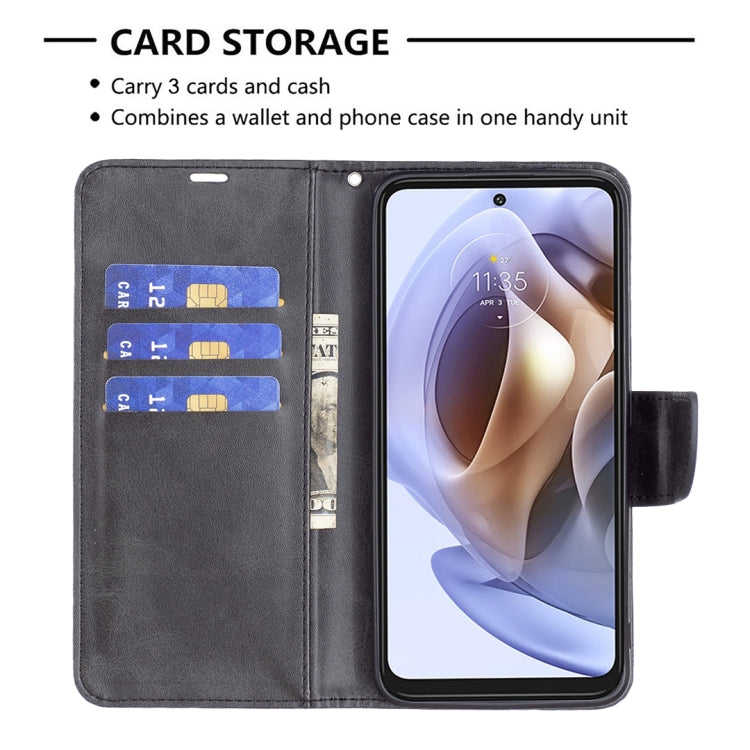 Retro Lambskin Texture Leather Phone Case, Compatible with Motorola Moto G31 / G41 Side Fingerprint