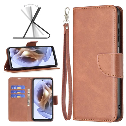 Retro Lambskin Texture Leather Phone Case, Compatible with Motorola Moto G31 / G41 Side Fingerprint