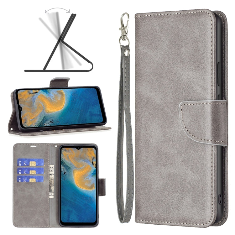 Retro Lambskin Texture Leather Phone Case, Compatible with ZTE Blade A51