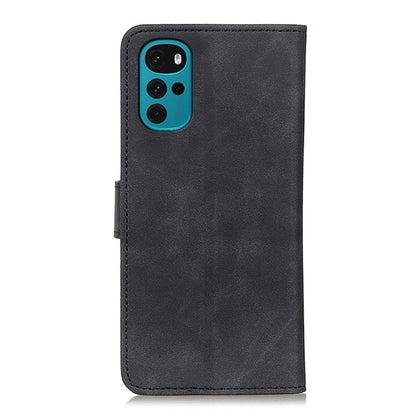 KHAZNEH Retro Texture Leather Phone Case, Compatible with Motorola Moto G22