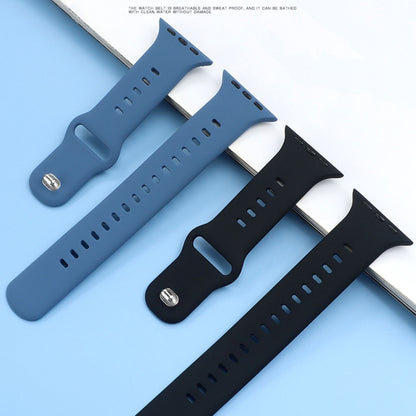 Liquid Silicone Watchband Compatible with Apple Watch Series, 7 45mm / 6&SE&5&4 44mm / 3&2&1 42mm