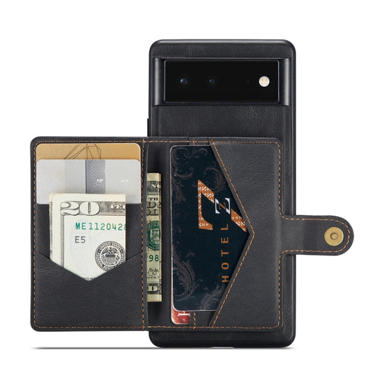 JEEHOOD Retro Magnetic Detachable Wallet Phone Case, Compatible with Google Pixel 7 Pro 5G