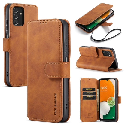 DG.MING Retro Oil Edge Flip Leather Phone Case, Compatible with Samsung Galaxy A13 4G