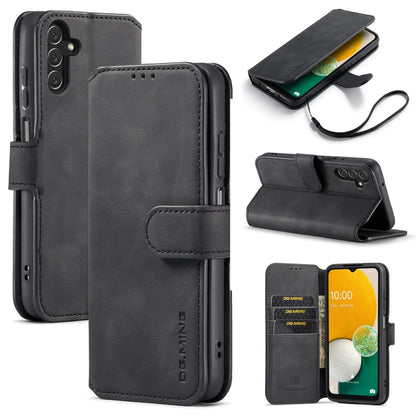 DG.MING Retro Oil Edge Flip Leather Phone Case, Compatible with Samsung Galaxy A13 5G
