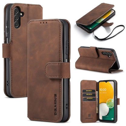 DG.MING Retro Oil Edge Flip Leather Phone Case, Compatible with Samsung Galaxy A13 5G