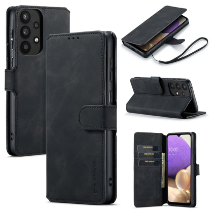 DG.MING Retro Oil Edge Flip Leather Phone Case, Compatible with Samsung Galaxy A33 5G