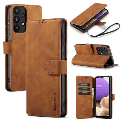 DG.MING Retro Oil Edge Flip Leather Phone Case, Compatible with Samsung Galaxy A33 5G