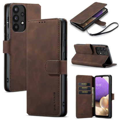 DG.MING Retro Oil Edge Flip Leather Phone Case, Compatible with Samsung Galaxy A33 5G