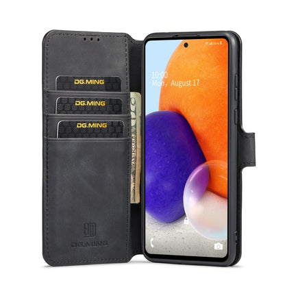 DG.MING Retro Oil Edge Flip Leather Phone Case, Compatible with Samsung Galaxy A73 5G