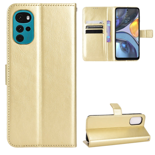Retro Crazy Horse Texture Leather Phone Case, Compatible with Motorola Moto G22