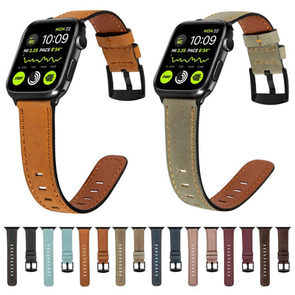 Retro Leather Watch Band Compatible with Apple Watch Series, 7 45mm / 6&SE&5&4 44mm / 3&2&1 42mm
