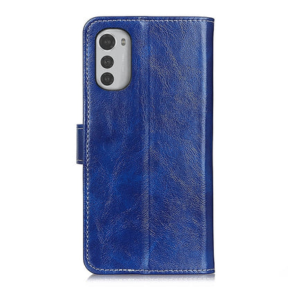 Retro Crazy Horse Texture Horizontal Flip Leather Phone Case, Compatible with Motorola Moto E32 4G