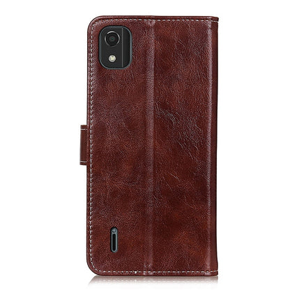 Retro Crazy Horse Texture Leather Phone Case, Compatible with Nokia C2 2nd Edition