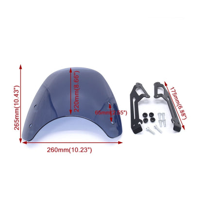 XRL-DF-7654 Motorcycle Headlight Retro Windshield compatible with DUCATI