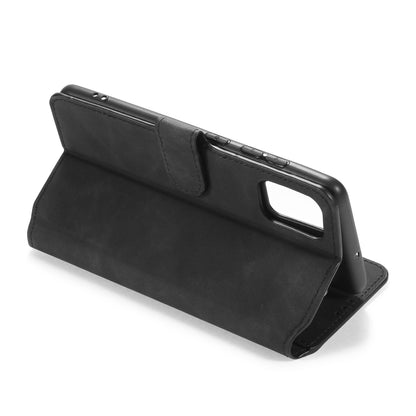 DG.MING Retro Oil Side Horizontal Flip Case with Holder & Card Slots & Wallet, Compatible with Galaxy A51