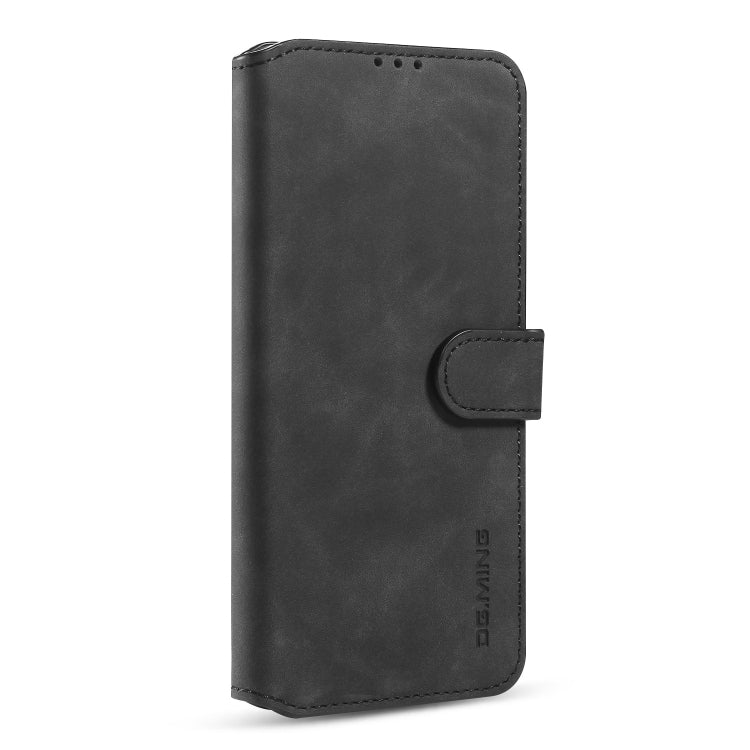 DG.MING Retro Oil Side Horizontal Flip Case with Holder & Card Slots & Wallet, Compatible with Galaxy S20